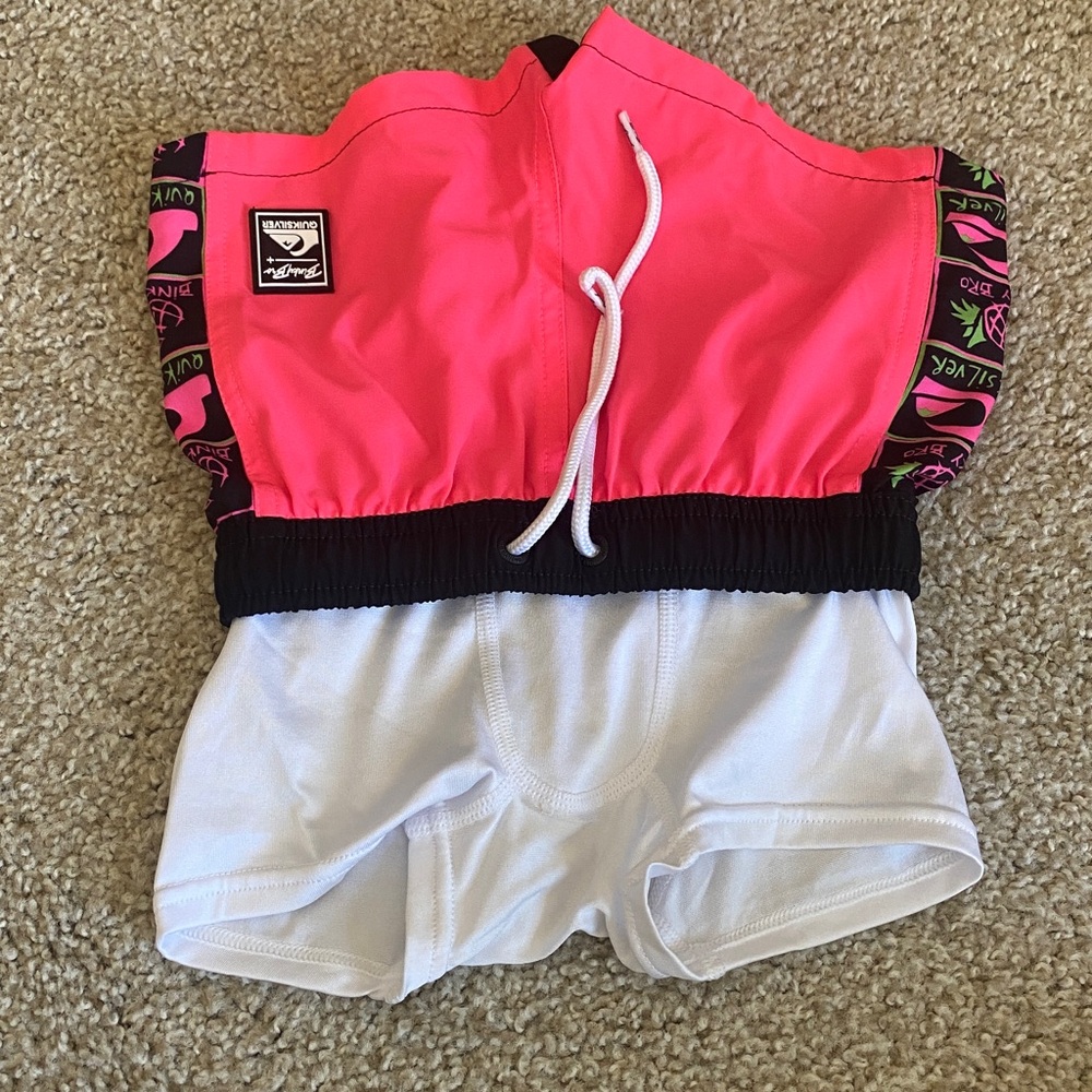 Binky Bro x Quiksilver 2-3T Neon Pink Swim Shorts - Picture 2 of 3